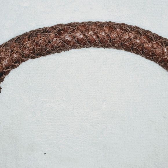 BCBG Max Azria Brown Leather Multi Texture Purse - Picture 5 of 8